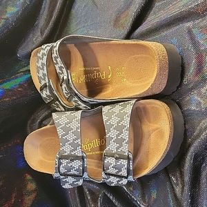 Birkenstock Papillio Platform Sandals Houndstooth Print